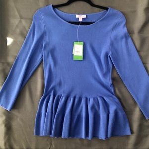 **NWT** Lilly Pulitzer Sweater Peplum Top
